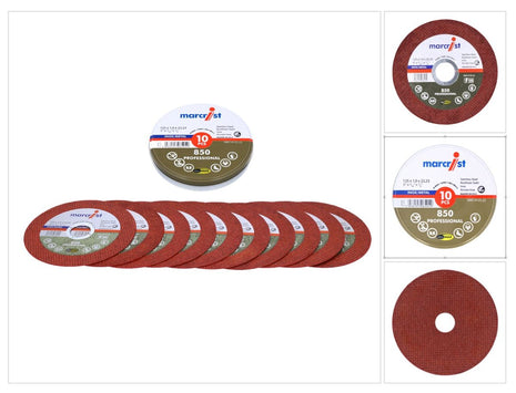 Marcrist 850 Inox specjalna ultracienka tarcza tnąca 10 szt. 125 x 1,0 x 22,23 mm ( 5007.0125.22-10 ) do szlifierek kątowych