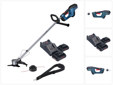 Bosch GFR 18V-23 Desbrozadora de batería profesional 18 V 230 mm sin escobillas + 2x batería ProCORE 4,0 Ah + cargador