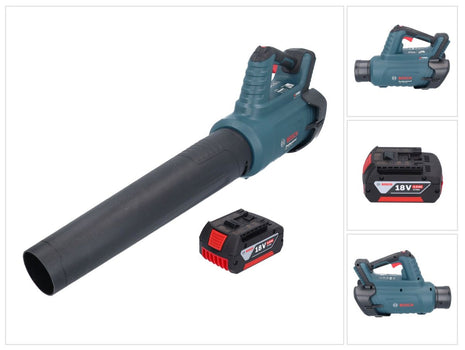 Bosch GBL 18V-750 Professional Akku Gebläse 18 V BITURBO Brushless + 1x Akku 5,0 Ah - ohne Ladegerät