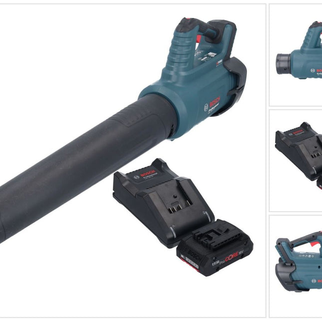 Bosch GBL 18V-750 Profesjonalna dmuchawa akumulatorowa 18 V BITURBO Brushless + 1x akumulator ProCORE 4,0 Ah + ładowarka
