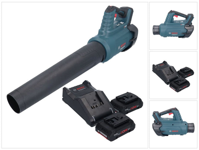 Bosch GBL 18V-750 Soplador profesional sin escobillas BITURBO de 18 V + 2x batería ProCORE 4,0 Ah + cargador