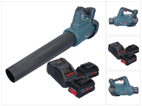 Bosch GBL 18V-750 Professional Souffleur sans fil 18 V BITURBO Brushless + 2x batterie ProCORE 8,0 Ah + chargeur