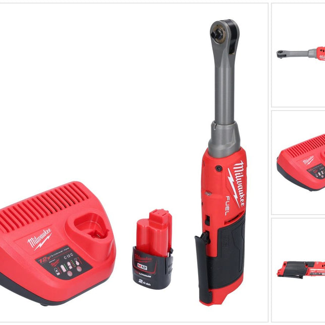 Milwaukee M12 FHIR14LR-201 cordless high-speed ratchet 12 V 47 Nm 1/4" brushless + 1x rechargeable battery 2.0 Ah + charger