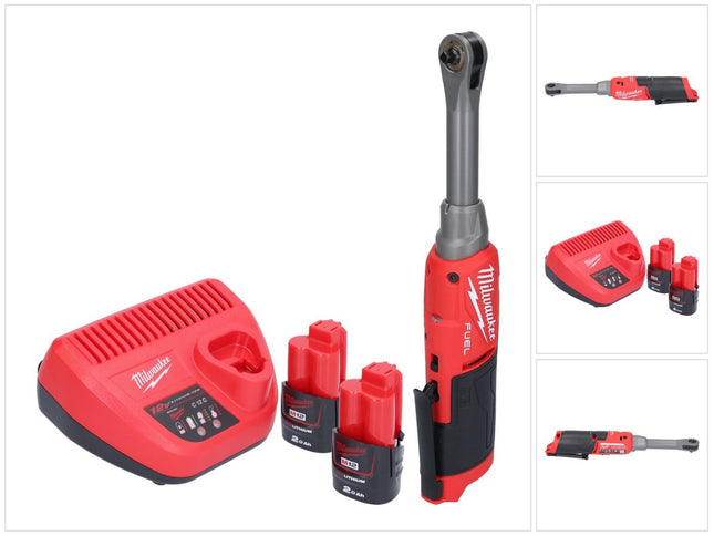 Milwaukee M12 FHIR14LR-202 Cricchetto ad alta velocità a batteria 12 V 47 Nm 1/4" Brushless + 2x batteria 2,0 Ah + caricabatteria