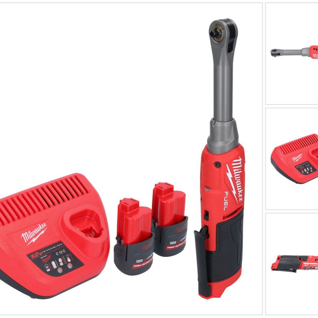 Milwaukee M12 FHIR14LR-252 High Speed Ratchet 12 V 47 Nm 1/4" Brushless + 2x battery 2.5 Ah + charger