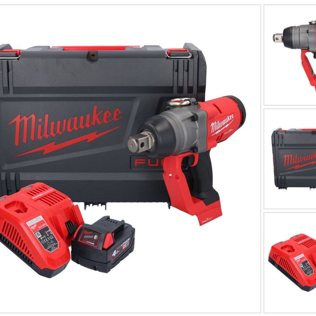Milwaukee M18 ONEFHIWF1-401X akumulatorowy klucz udarowy 18 V 2033 Nm 1″ bezszczotkowy + 1x akumulator 4,0 Ah + ładowarka + pudełko HD