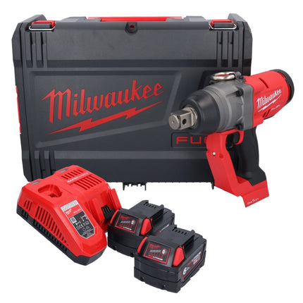 Llave de impacto inalámbrica Milwaukee M18 ONEFHIWF1-602X 18 V 2033 Nm 1″ sin escobillas + 2x batería 6,0 Ah + cargador + caja HD