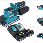 Makita DBO 381 RTU Ponceuse vibrante sans fil 18 V 93 x 185 mm Brushless + 2x batterie 5,0 Ah + chargeur