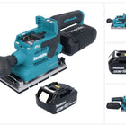 Makita DBO 381 G1U Akumulatorowa szlifierka oscylacyjna 18 V 93 x 185 mm bezszczotkowa + 1x akumulator 6,0 Ah - bez ładowarki