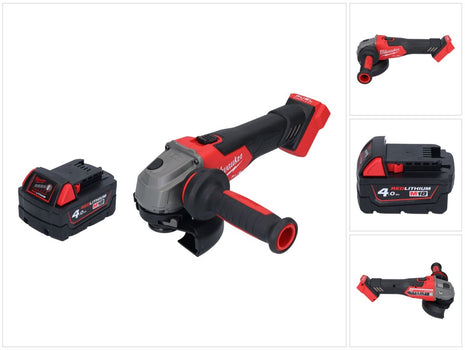 Milwaukee M18 FSAG125X-401 Akumulatorowa szlifierka kątowa 18 V 125 mm bezszczotkowa + 1x akumulator 4,0 Ah - bez ładowarki