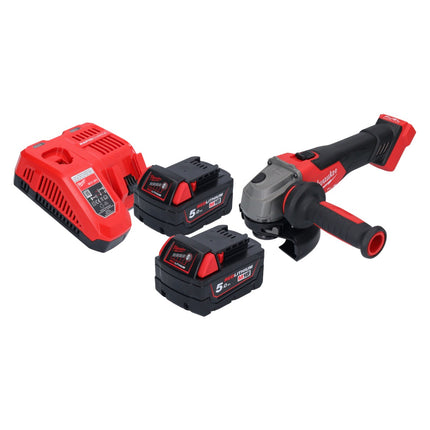 Milwaukee M18 FSAG125X-502 Smerigliatrice angolare a batteria 18 V 125 mm brushless + 2x batteria 5,0 Ah + caricabatterie