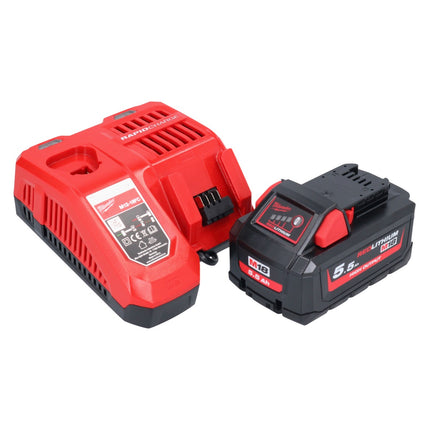 Milwaukee M18 FSAG125X-551 Akumulatorowa szlifierka kątowa 18 V 125 mm bezszczotkowa + 1x akumulator 5,5 Ah + ładowarka