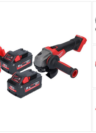 Milwaukee M18 FSAG125X-552 Smerigliatrice angolare a batteria 18 V 125 mm brushless + 2x batteria 5,5 Ah + caricabatterie