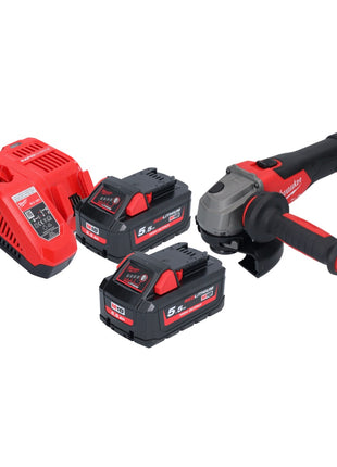 Amoladora angular a batería Milwaukee M18 FSAG125X-552 18 V 125 mm sin escobillas + 2x baterías 5,5 Ah + cargador