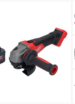 Milwaukee M18 FSAG125X-801 Smerigliatrice angolare a batteria 18 V 125 mm brushless + 1x batteria 8,0 Ah - senza caricabatterie