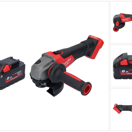 Milwaukee M18 FSAG125X-801 Akumulatorowa szlifierka kątowa 18 V 125 mm bezszczotkowa + 1x akumulator 8,0 Ah - bez ładowarki