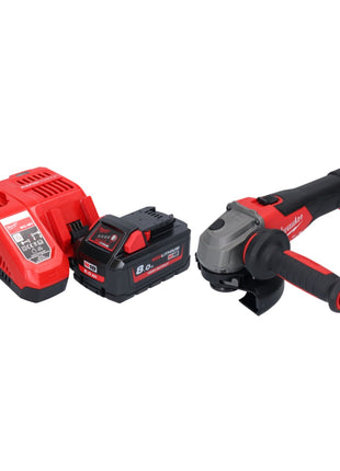 Milwaukee M18 FSAG125X-801 akumulatorowa szlifierka kątowa 18 V 125 mm bezszczotkowa + 1x akumulator 8,0 Ah + ładowarka