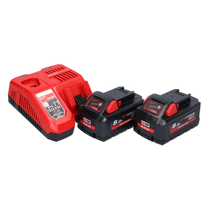 Milwaukee M18 FSAG125X-802 cordless angle grinder 18 V 125 mm brushless + 2x battery 8.0 Ah + charger