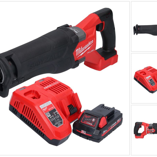 Milwaukee M18 FSZ-301 Akku Recipro Säbelsäge 18 V Brushless + 1x Akku 3,0 Ah + Ladegerät