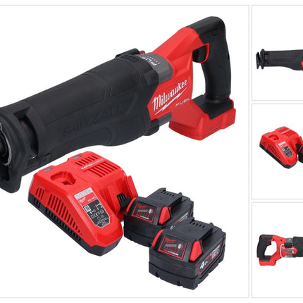 Milwaukee M18 FSZ-402 Akku Recipro Säbelsäge 18 V Brushless + 2x Akku 4,0 Ah + Ladegerät