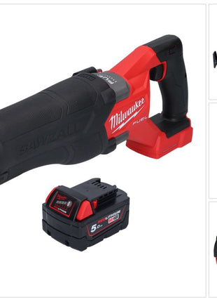 Milwaukee M18 FSZ-501 batería Sierra sable alternativa 18 V sin escobillas + 1x batería 5,0 Ah - sin cargador