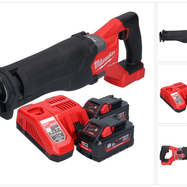 Milwaukee M18 FSZ-802 cordless Recipro reciprocating saw 18 V brushless + 2x battery 8.0 Ah + charger