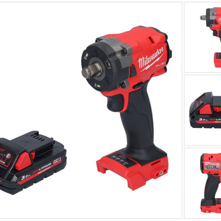 Milwaukee M18 FIW2F12-301 Llave de impacto sin cable 18 V 339 Nm 1/2" sin escobillas + 1x batería recargable 3.0 Ah - sin cargador