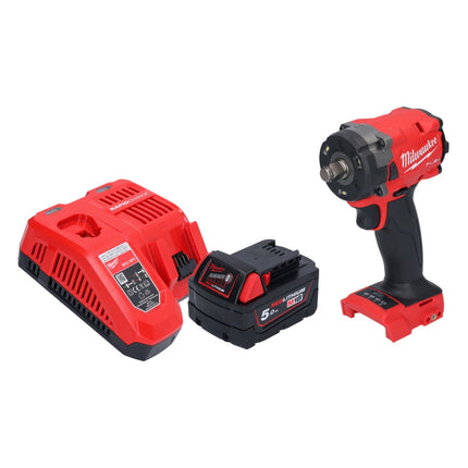 Avvitatore a impulsi a batteria Milwaukee M18 FIW2F12-501 18 V 339 Nm 1/2" brushless + 1x batteria ricaricabile 5,0 Ah + caricatore