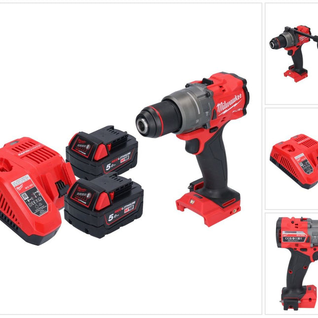 Milwaukee M18 FPD3-502 cordless impact drill 18 V 158 Nm brushless + 2x battery 5.0 Ah + charger