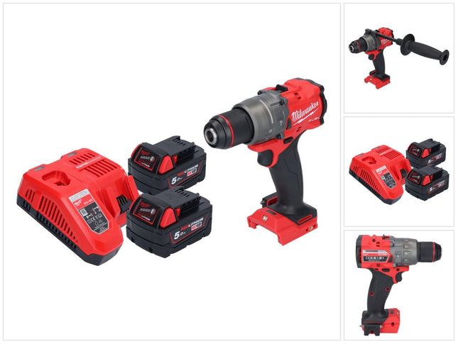 Milwaukee M18 FPD3-502 trapano a percussione a batteria 18 V 158 Nm brushless + 2x batteria ricaricabile 5,0 Ah + caricabatterie