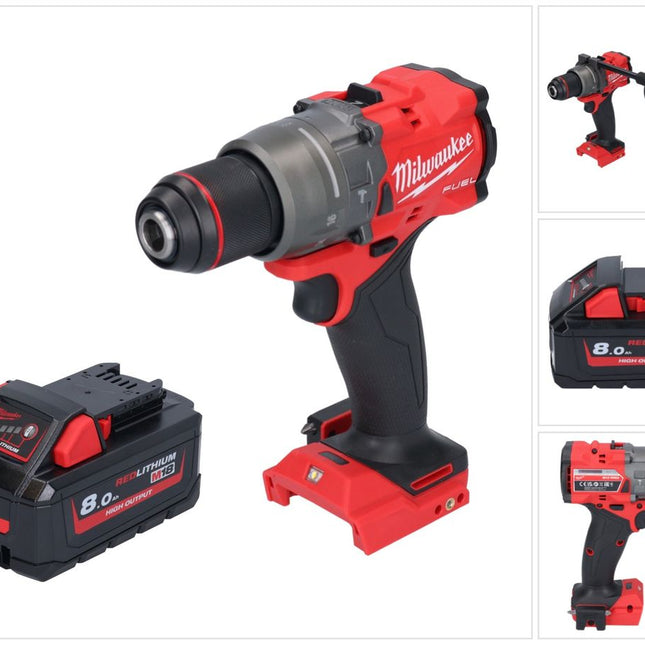 Milwaukee M18 FPD3-801 taladro de percusión sin cable 18 V 158 Nm sin escobillas + 1x batería recargable 8.0 Ah - sin cargador