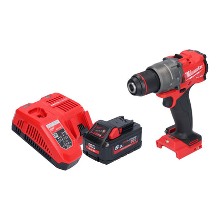 Taladro percutor inalámbrico Milwaukee M18 FPD3-801 18 V 158 Nm sin escobillas + 1x batería 8,0 Ah + cargador