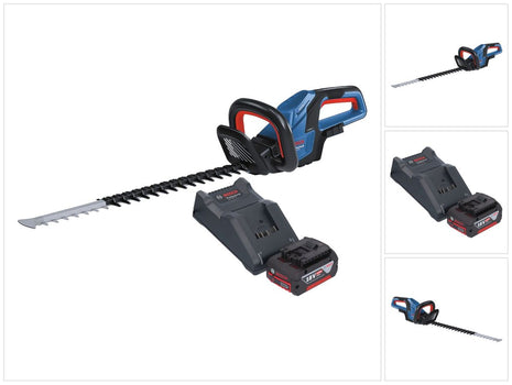 Bosch GHE 18V-60 Cortasetos a batería profesional 18 V 60 cm sin escobillas + 1x batería 4,0 Ah + cargador