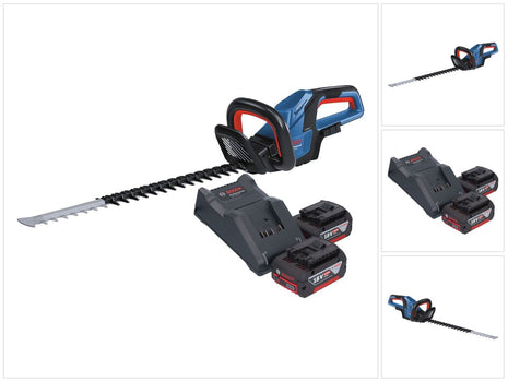 Bosch GHE 18V-60 Professional cordless hedge trimmer 18 V 60 cm brushless + 2x battery 4.0 Ah + charger