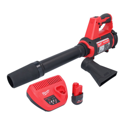 Soplador a batería Milwaukee M12 BBL-251 12 V + 1x batería 2,5 Ah + cargador