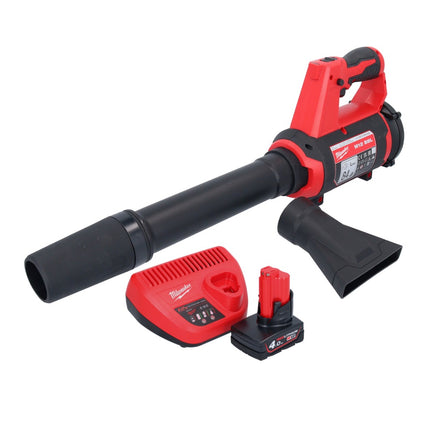 Soplador a batería Milwaukee M12 BBL-401 12 V + 1x batería 4,0 Ah + cargador