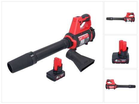 Milwaukee M12 BBL-601 Akku Gebläse 12 V + 1x Akku 6,0 Ah - ohne Ladegerät