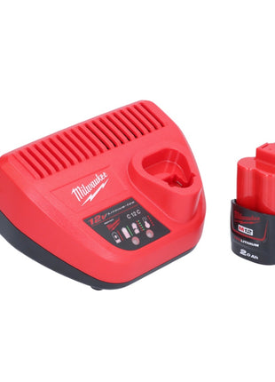 Scie à ruban à batterie Milwaukee M12 BS-201 12 V 41 x 41 mm + 1x batterie 2,0 Ah + chargeur