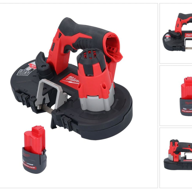 Sierra de cinta sin cable Milwaukee M12 BS-251 12 V 41 x 41 mm + 1x batería 2,5 Ah - sin cargador de batería