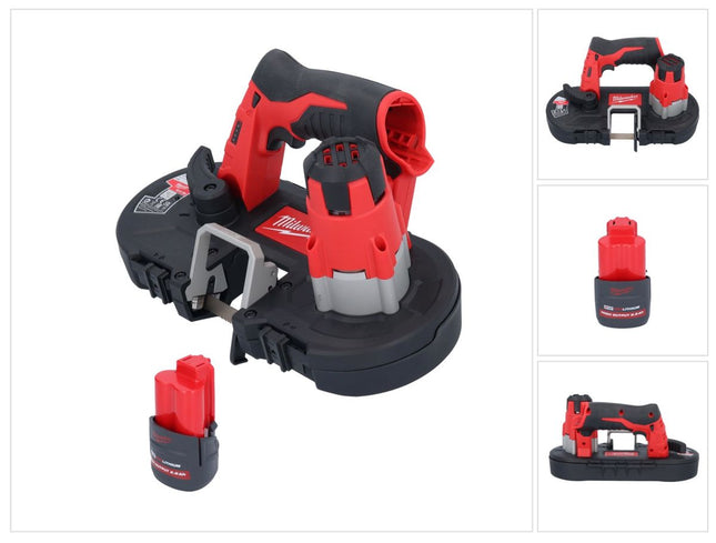 Sierra de cinta sin cable Milwaukee M12 BS-251 12 V 41 x 41 mm + 1x batería 2,5 Ah - sin cargador de batería