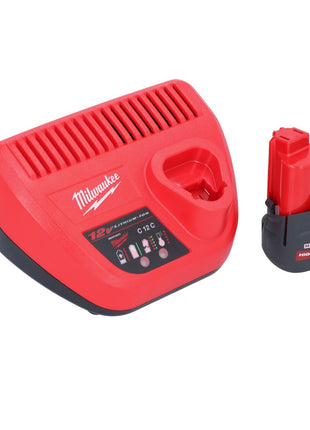 Scie à ruban à batterie Milwaukee M12 BS-251 12 V 41 x 41 mm + 1x batterie 2,5 Ah + chargeur