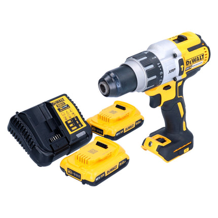 DeWalt DCD 996 D2 cordless impact drill 18 V 95 Nm brushless + 2x rechargeable battery 2.0 Ah + charger