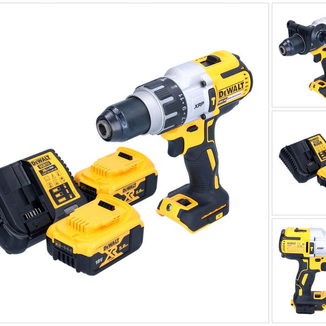 DeWalt DCD 996 P2 cordless impact drill 18 V 95 Nm brushless + 2x rechargeable battery 5.0 Ah + charger