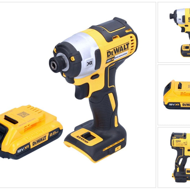 DeWalt DCF 887 N cordless impact wrench 18 V 205 Nm 1/4" brushless + 1x rechargeable battery 2.0 Ah - without charger