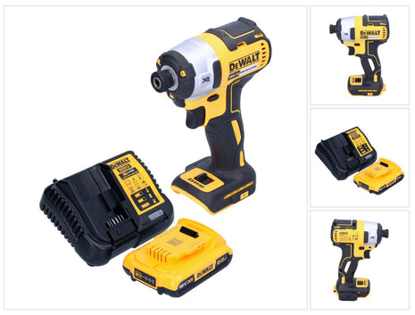 Akumulatorowy klucz udarowy DeWalt DCF 887 D1 18 V 205 Nm 1/4" bezszczotkowy + 1x akumulator 2,0 Ah + ładowarka