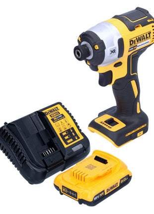 DeWalt DCF 887 D1 cordless impact wrench 18 V 205 Nm 1/4" brushless + 1x rechargeable battery 2.0 Ah + charger