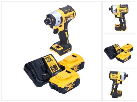 DeWalt DCF 887 P2 Akku Schlagschrauber 18 V 205 Nm 1/4" Brushless + 2x Akku 5,0 Ah + Ladegerät