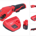 Milwaukee M12 PCSS-201 cordless stainless steel pipe cutter 12 V 12 - 28 mm + 1x rechargeable battery 2.0 Ah + charger
