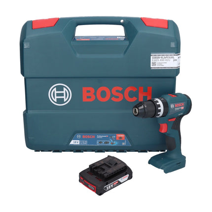 Bosch GSB 18V-45 Taladro percutor profesional sin cable 18 V 45 Nm + 1 acumulador 2,0 Ah + maletín - sin cargador