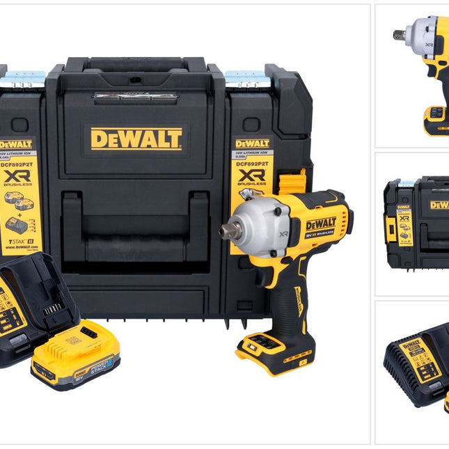 DeWalt DCF 892 E1T 18 V 813 Nm 1/2'' Avvitatore a impulsi senza spazzole + 1x batteria 1,7 Ah + caricatore + TSTAK